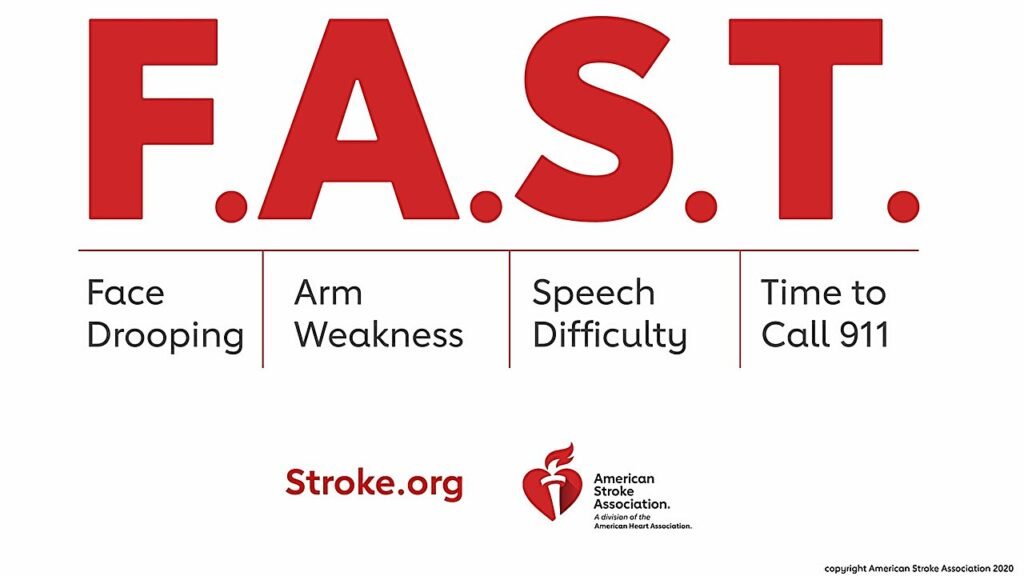 Stroke warning sign acronyms drive 911 calls, F.A.S.T. leads in symptom recall for public