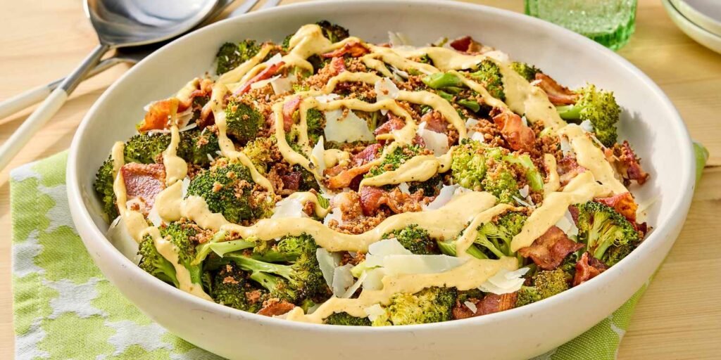 Warm Broccoli Caesar Salad Recipe