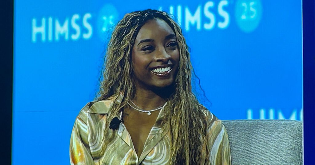 Simone Biles at HIMSS25 offers encouragement for mental health and self care