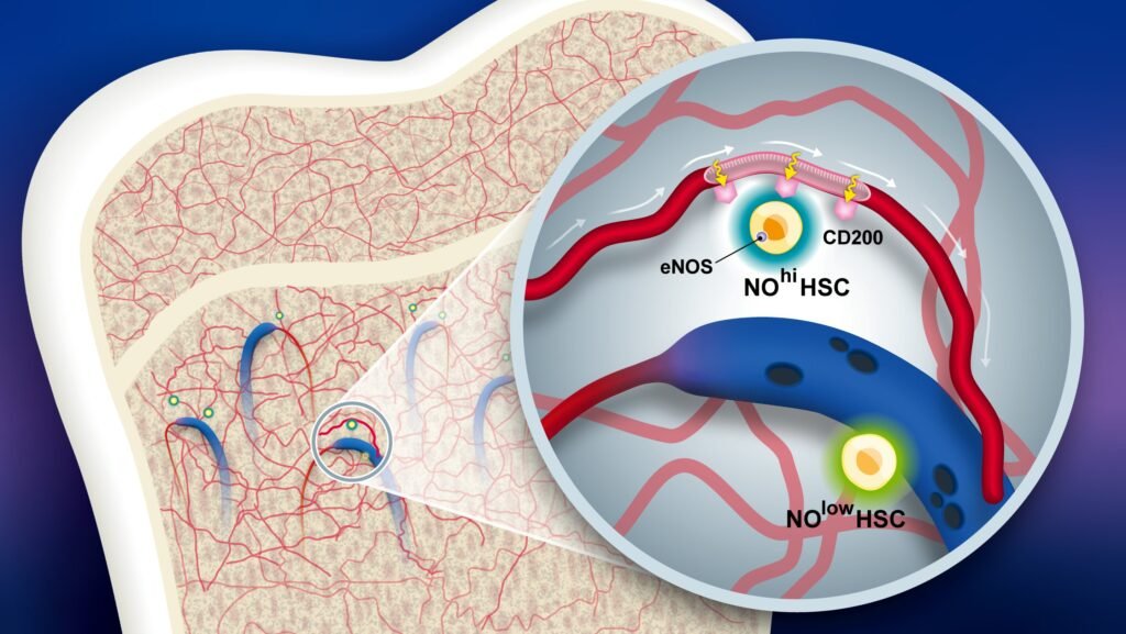 Specialized blood vessels and nitric oxide found to be key to stem cell survival and immune evasion