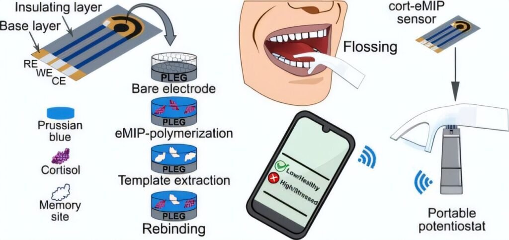 A new dental flosser enables at-home stress monitoring