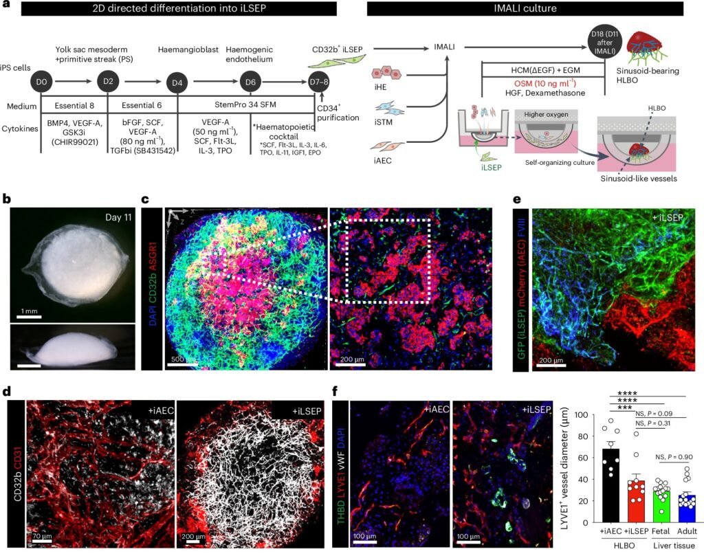 Liver organoid generates organ-specific blood vessels for the first time