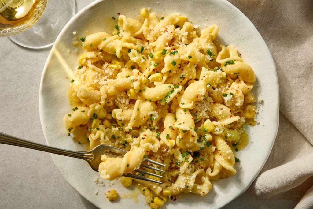 Creamy Corn Miso Pasta Recipe