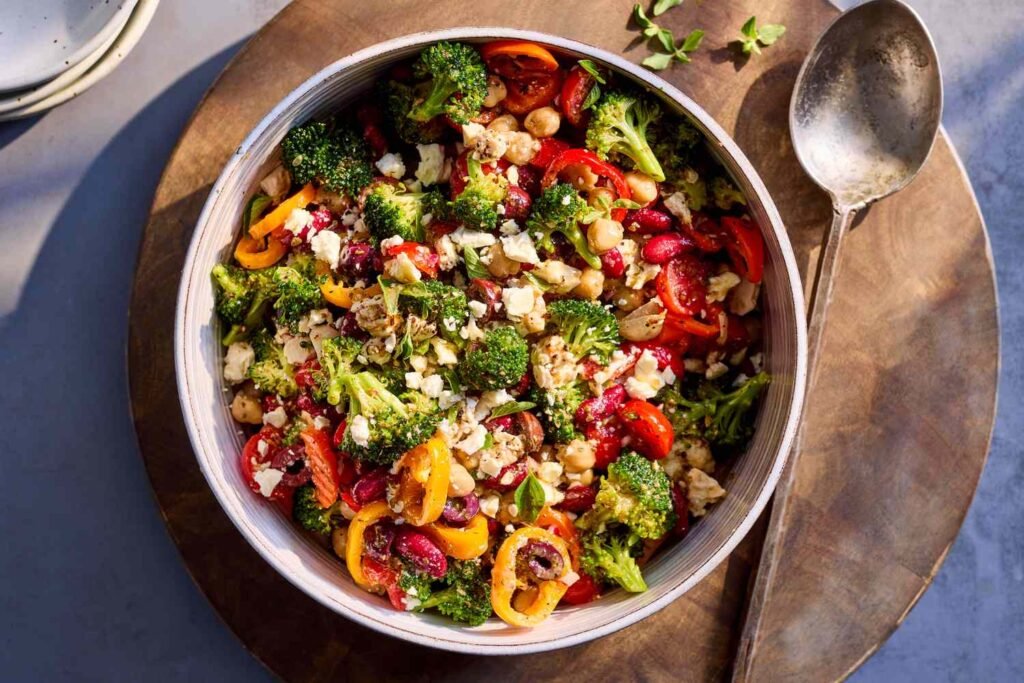 Mediterranean-Inspired Broccoli and Bean Salad Recipe