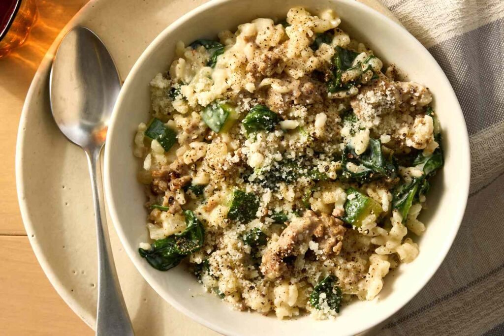 Slow-Cooker Sausage and Vegetable Risotto Recipe