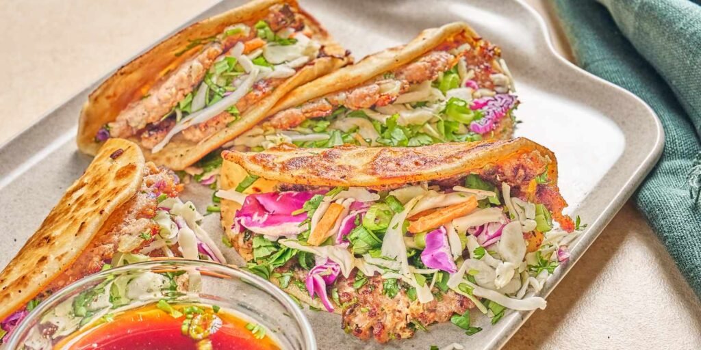 Smashed Dumpling Tacos Recipe